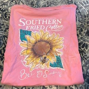 Pink southern fried cotton short sleeve shirt